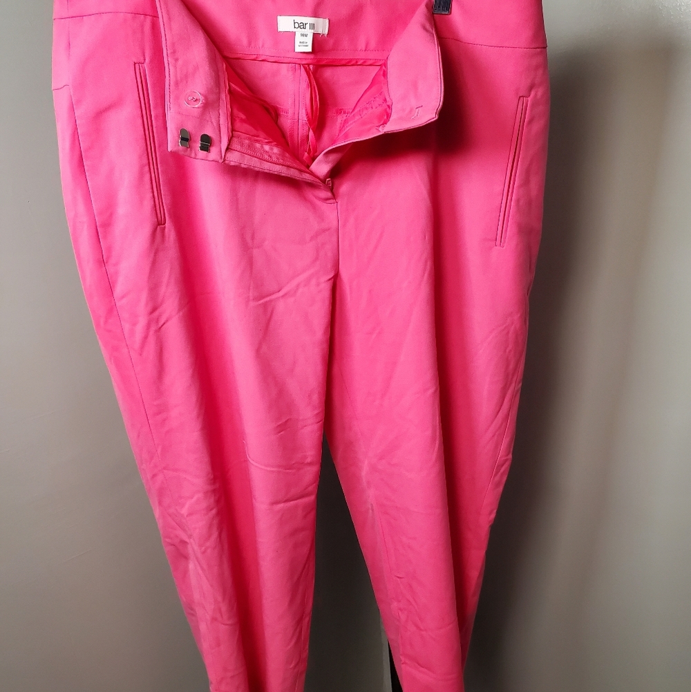 Bar III Hot Pink Track Pants